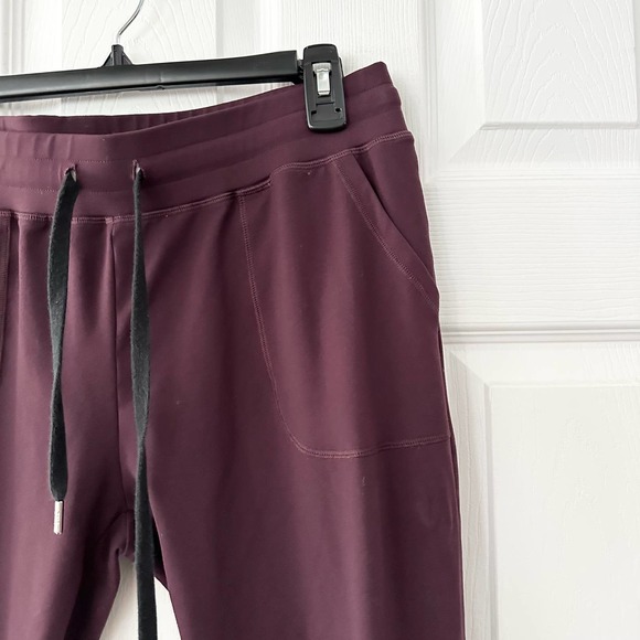Zyia Burgundy Purple Unwind Ankle Cinched Stretch Waist Joggers Large - Picture 6 of 12